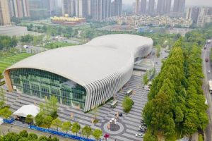 Lo Xindu Xiangcheng Sports Center Natatorium di Chengdu.