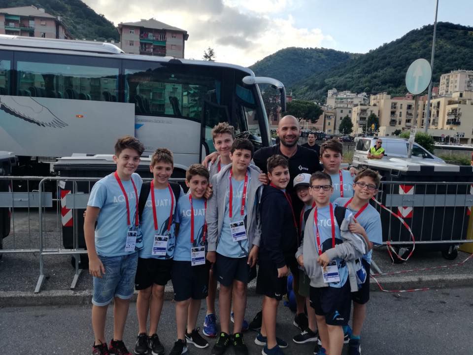 L'Aquatica Torino in posa a Genova con Felipe Perrone