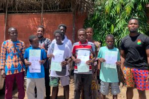 Black Star Polo players showing their first passports in their lives. Above, the team which is participating in HaBaWaBa 2023. 