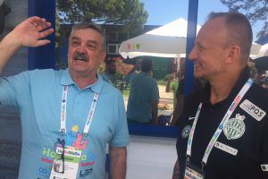 Rudic e Zsolt Varga, tecnico del Ferencvaros, durante l'HaBaWaBa International Festival dello scorso giugno